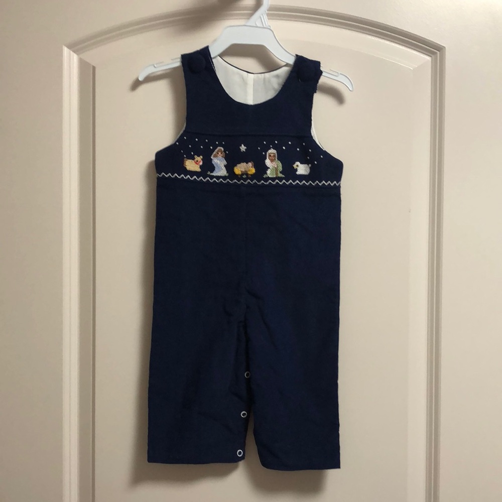 NWT nativity scene 6 mon boys navy corduroy jonjon